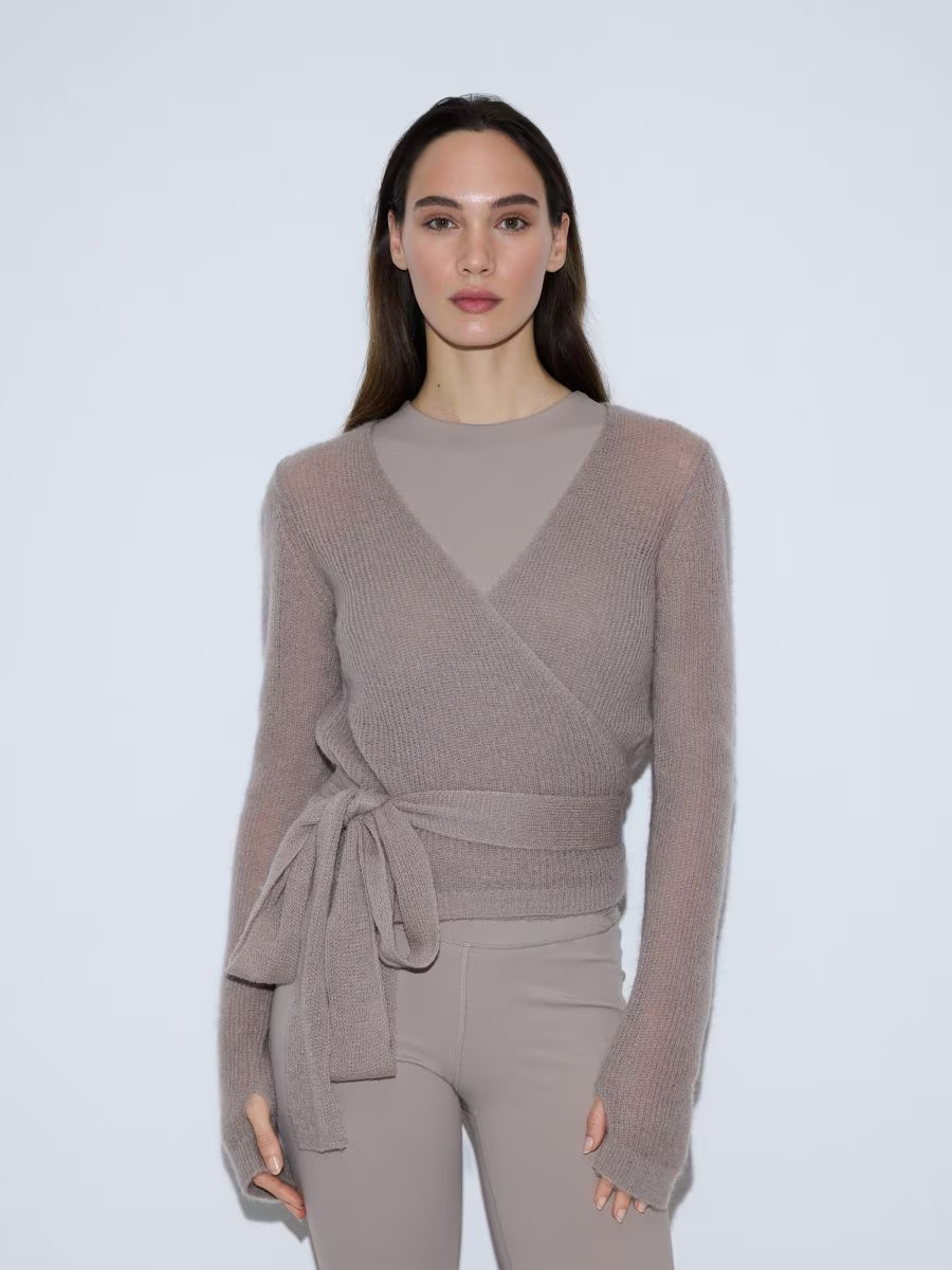 Wrap top s dlhým rukávom